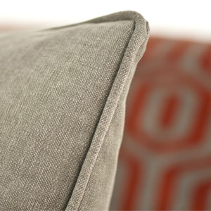 Henderson Russell George Sofa in Orange and Grey Velour 3